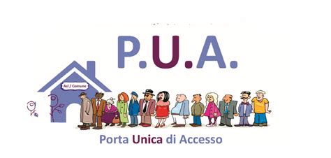 Struttura di una Porta Unica d'Accesso (PUA) con personale che assiste un utente