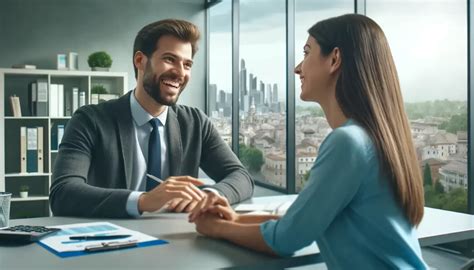 Illustrazione di una persona che discute con un consulente finanziario riguardo a un piano di pagamento.