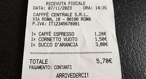 Esempi di giustificativi per il rimborso spese: scontrino, fattura, biglietto treno