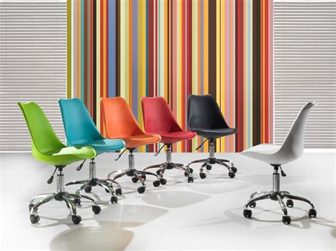 sedia da ufficio cipria con rotelle