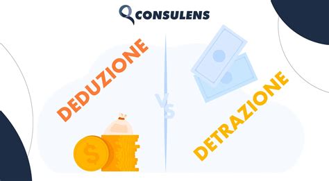 Infografica che illustra le differenze tra detrazione e deduzione fiscale