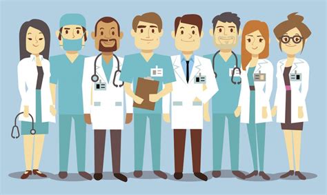 Illustrazione di una squadra multidisciplinare di professionisti sanitari