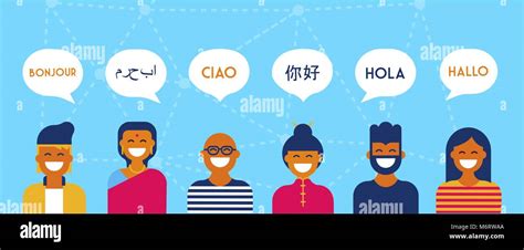 Persone che comunicano in diverse lingue