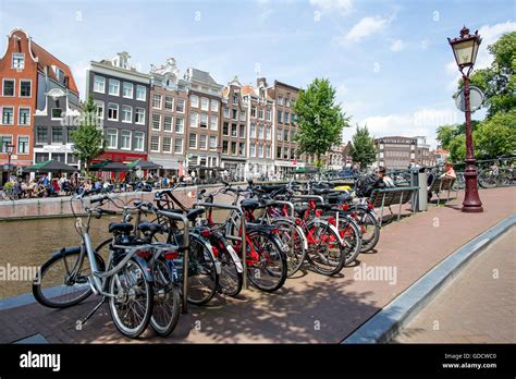 biciclette su un ponte in Olanda