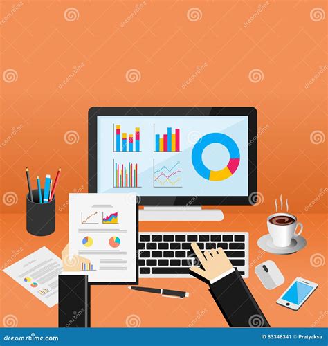 Illustrazione stilizzata di una persona che lavora al computer con simboli di denaro e un grafico di crescita