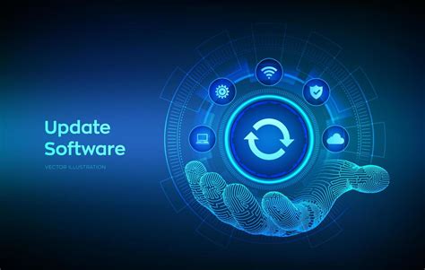 Computer con icone di aggiornamento software