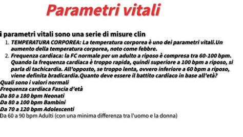 Esempio di scheda per la raccolta dei parametri vitali