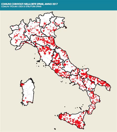 mappa che illustra la distribuzione dei minori migranti in Italia
