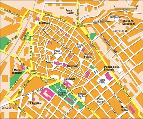 Mappa di Sassari con evidenziata la zona di Via Amendola