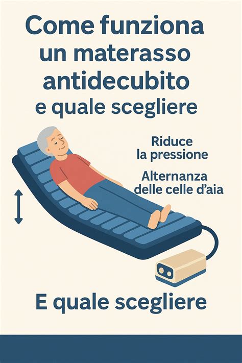 Schema di funzionamento di un materasso antidecubito a pressione alternata