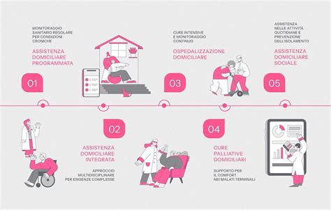 Diagramma che illustra le diverse tipologie di assistenza domiciliare