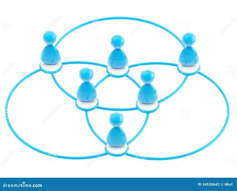 Simbolo di rete sociale e collaborazione