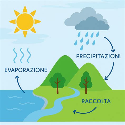 Schema semplificato del ciclo dell'acqua sotterranea