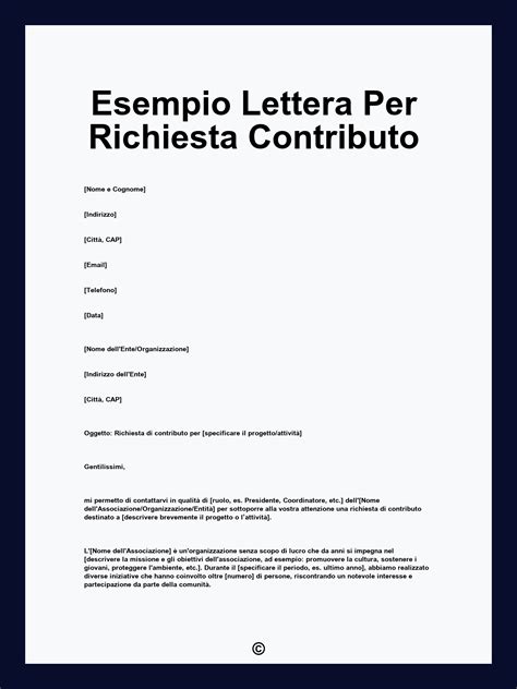 Schema che illustra i passaggi per la richiesta di un contributo