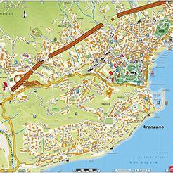 Mappa di Arenzano con l'indicazione della posizione dell'Ospedale La Colletta