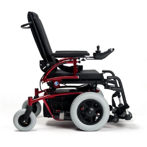 Illustrazione di una sedia a rotelle elettrica con joystick