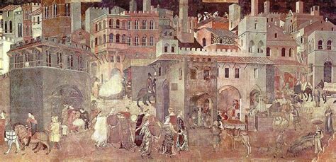 Illustrazione storica di un'opera pia medievale