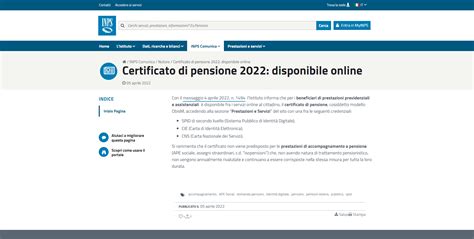 Certificato di diritto alla pensione INPS