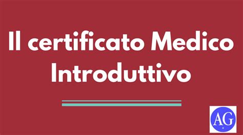 Illustrazione di un certificato medico introduttivo con i campi principali