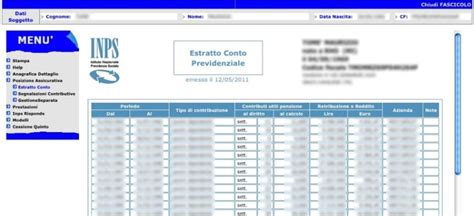Estratto conto INPS