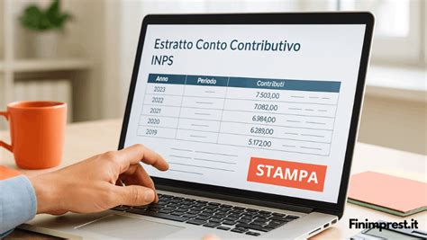 Grafica estratto conto INPS per dipendenti