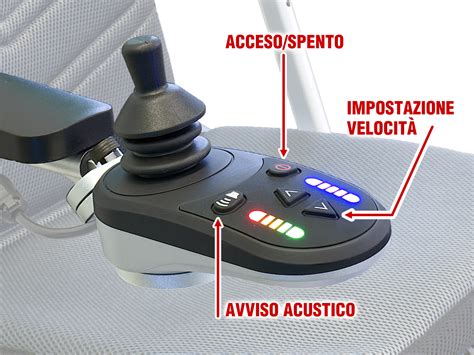 Carrozzina elettrica pieghevole con joystick