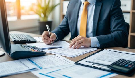 Persona che compila moduli fiscali