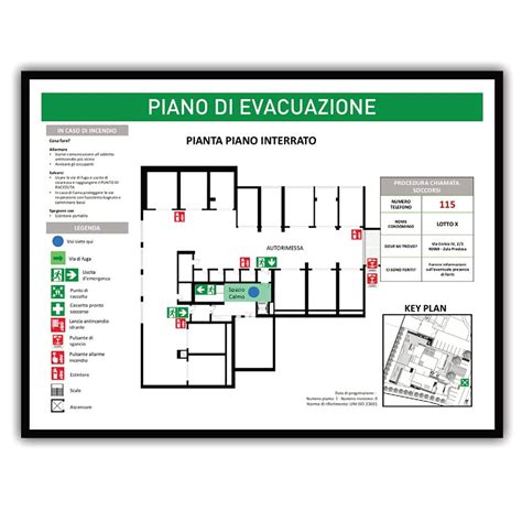 Schema di un piano di evacuazione ospedaliero