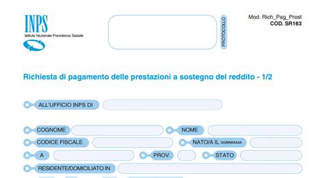 modello di dichiarazione reddituale INPS