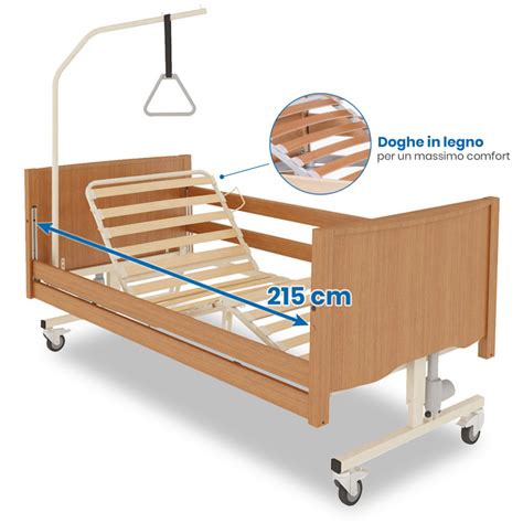 Illustrazione di un letto ospedaliero moderno con sponde alzate