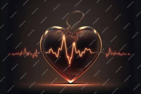 simbolo di un cuore con un grafico che indica salute