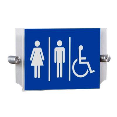 Segnaletica per bagni universale con pittogrammi chiari