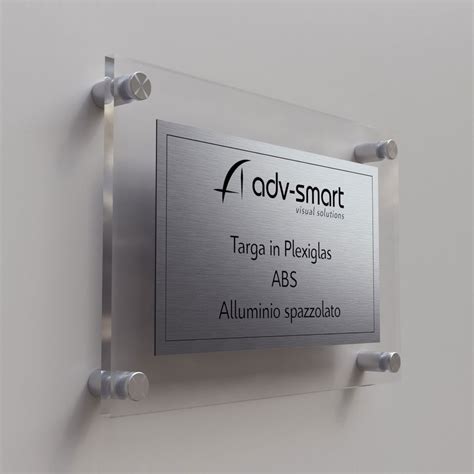 Targa in plexiglass trasparente con retrostampa per bagno