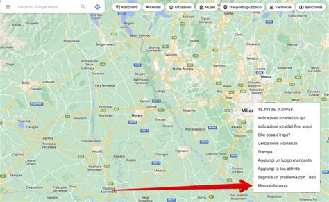Mappa che illustra la distanza tra domicilio e cantiere