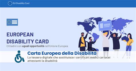 Diagramma che illustra le diverse categorie di beneficiari della Carta Europea della Disabilità