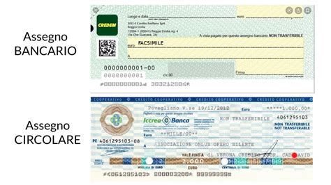 Illustrazione che mostra la differenza tra assegno bancario e assegno circolare