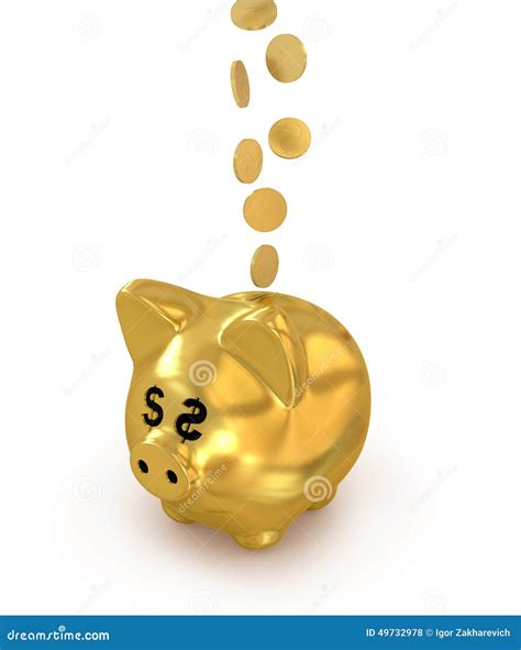 Monete che cadono in un salvadanaio