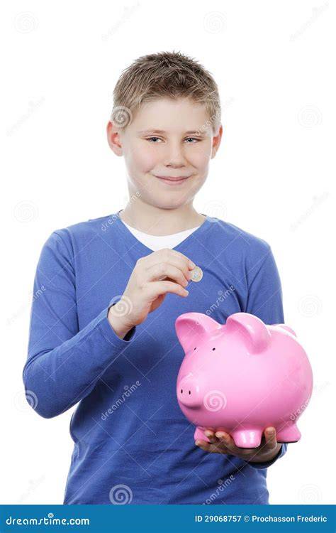 Simbolo di salvadanaio con un bambino