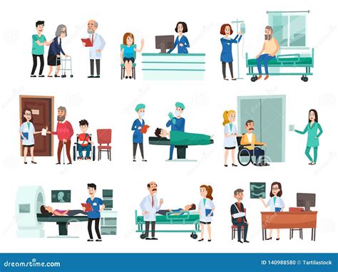 Illustrazione di un paziente che viene dimesso da un ospedale diurno