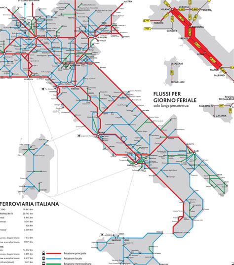 Mappa ferroviaria Italia