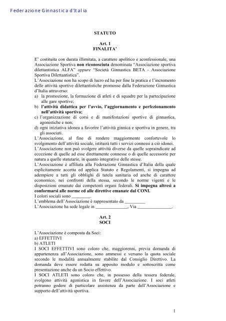 Statuto societario e delibera assembleare