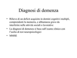 Infografica che illustra i diversi domini cognitivi compromessi nelle demenze