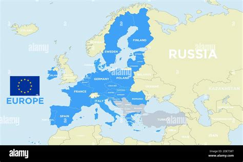 Mappa dell'Europa con focus sull'Italia e l'Ucraina