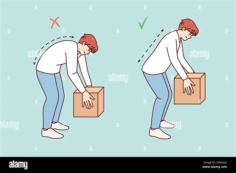 Illustrazione di una tecnica ergonomica per il sollevamento