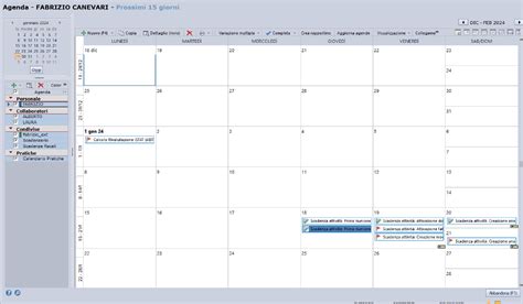 Calendario con scadenze evidenziate