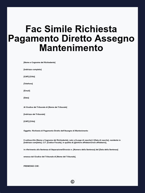 Pagamento assegno di mantenimento