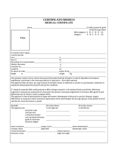 Certificato medico di inabilità