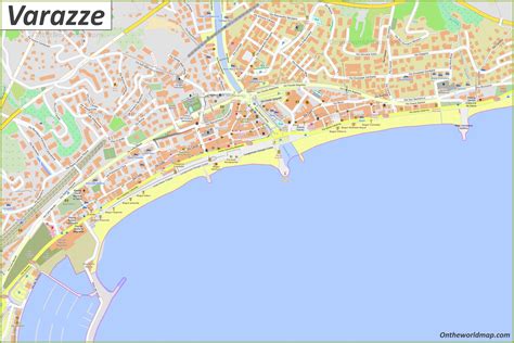 Mappa di Varazze con indicazione di alcune strutture residenziali