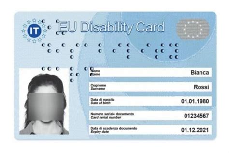 Illustrazione della Disability Card europea con QR code