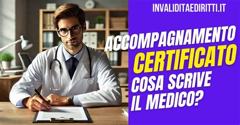 Esempio di caselle da spuntare nel certificato medico per l'indennità di accompagnamento